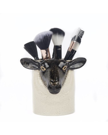 Mouton Suffolk - Porte crayon & stylo, Petit pot de fleur Quail Ceramics bureau original design pour plantes intérieur à couv...