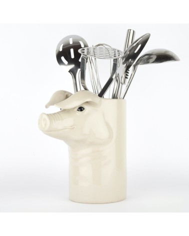 British Lop - Ceramic Utensil Holder Quail Ceramics