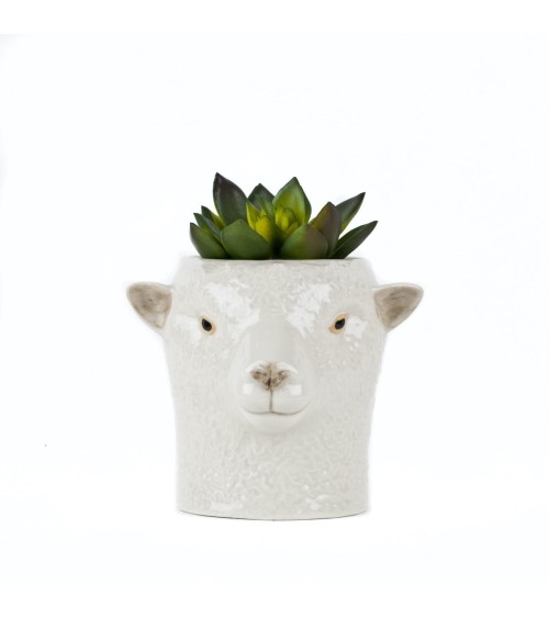 Mouton Southdown - Porte crayon & stylo, Petit pot de fleur Quail Ceramics bureau original design pour plantes intérieur à co...