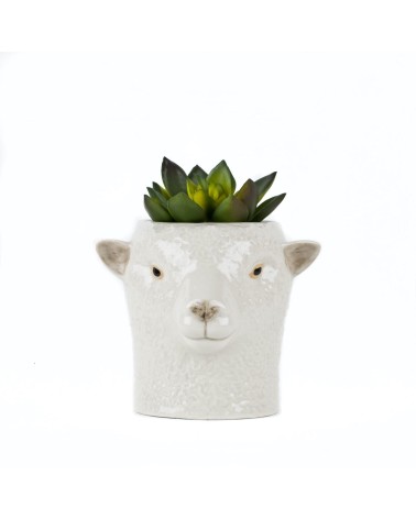 Mouton Southdown - Porte crayon & stylo, Petit pot de fleur Quail Ceramics bureau original design pour plantes intérieur à co...