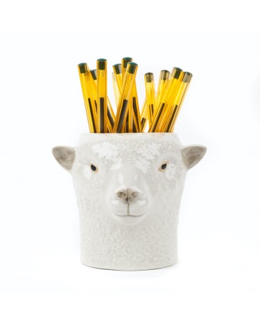 Southdown Sheep - Animal Pencil pot & Flower pot Quail Ceramics pretty pen pot holder cutlery toothbrush makeup brush