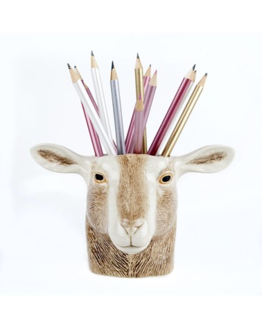 Toggenburg Goat - Animal Pencil pot & Flower pot Quail Ceramics pretty pen pot holder cutlery toothbrush makeup brush