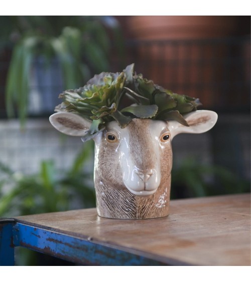 Toggenburg Goat - Animal Pencil pot & Flower pot Quail Ceramics pretty pen pot holder cutlery toothbrush makeup brush