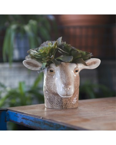 Toggenburg Goat - Animal Pencil pot & Flower pot Quail Ceramics pretty pen pot holder cutlery toothbrush makeup brush