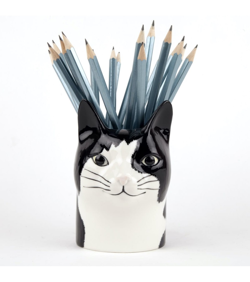 Barney - Animal Pencil pot & Flower pot - Cat Quail Ceramics pretty pen pot holder cutlery toothbrush makeup brush