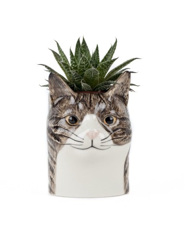 Millie - Porte crayon & stylo, Petit pot de fleur - Chat Quail Ceramics bureau original design pour plantes intérieur à couve...