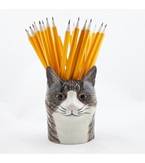 Millie - Stiftehalter & Blumentopf - Katze Quail Ceramics schreibtisch büro kinder besteckbehälter make up pinselhalter