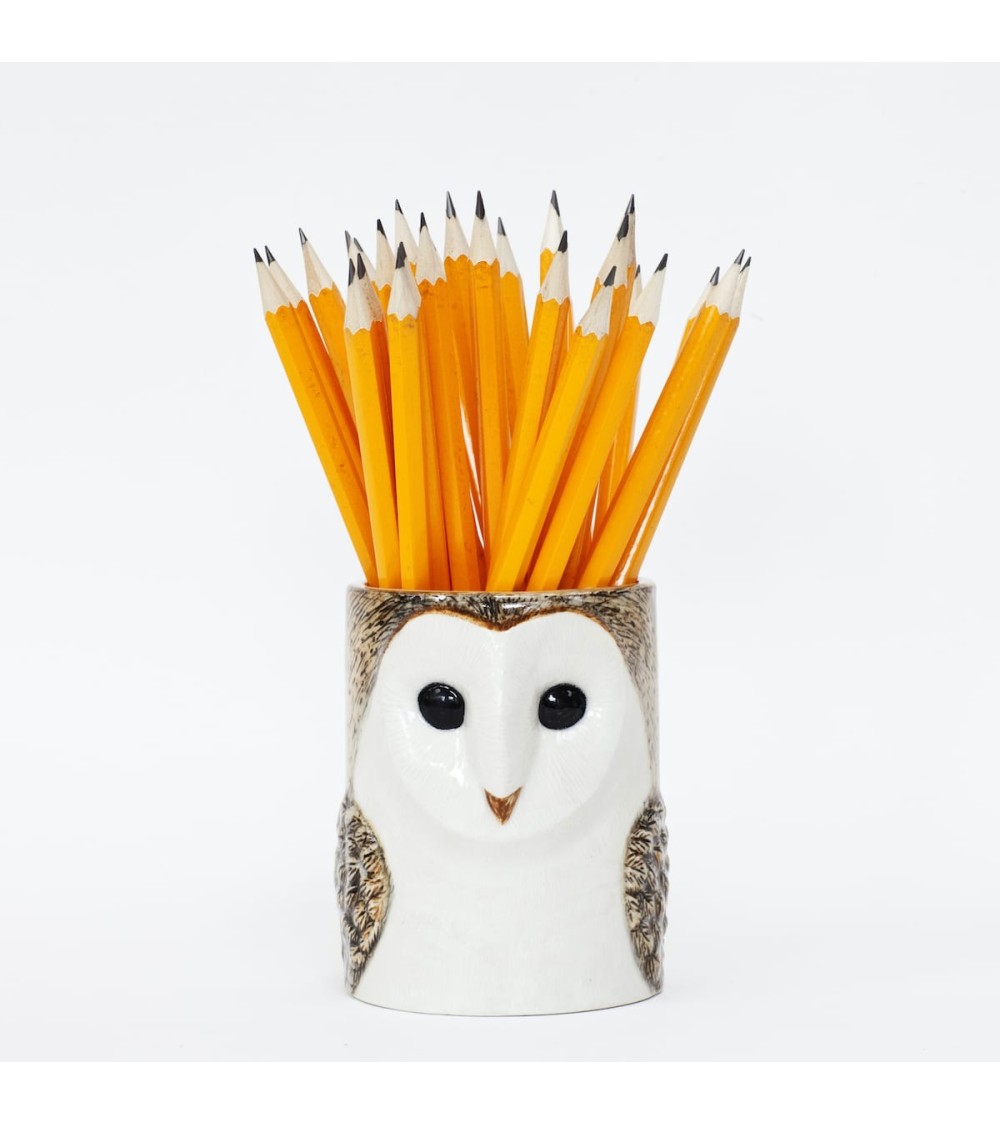 Schleiereule - Stiftehalter & Blumentopf Quail Ceramics schreibtisch büro kinder besteckbehälter make up pinselhalter