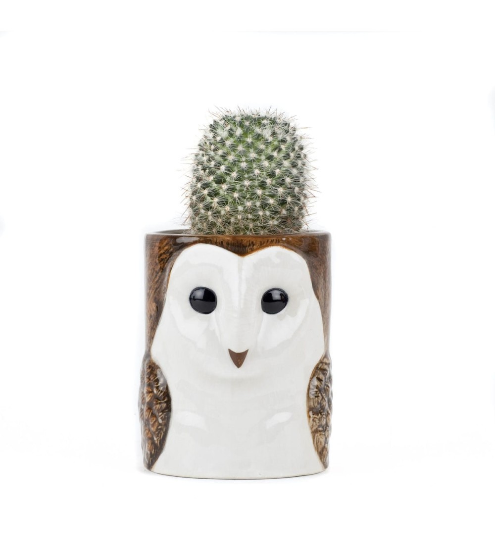 Schleiereule - Stiftehalter & Blumentopf Quail Ceramics schreibtisch büro kinder besteckbehälter make up pinselhalter