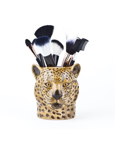 Leopard - Stiftehalter & Blumentopf Quail Ceramics schreibtisch büro kinder besteckbehälter make up pinselhalter