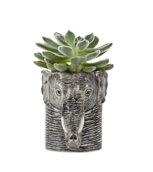 Elephant - Animal Pencil pot & Flower pot Quail Ceramics pretty pen pot holder cutlery toothbrush makeup brush