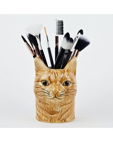 Vincent - Stiftehalter & Blumentopf - Rote Katze Quail Ceramics schreibtisch büro kinder besteckbehälter make up pinselhalter
