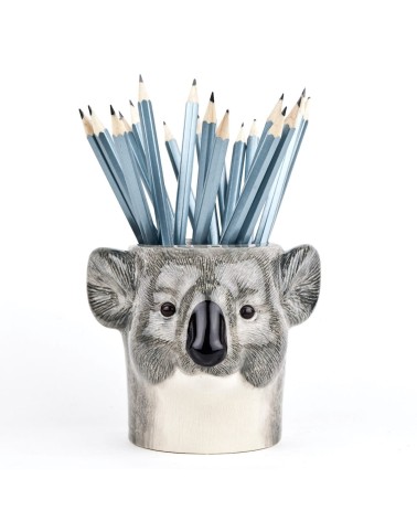 Koala - Animal Pencil pot & Flower pot Quail Ceramics pretty pen pot holder cutlery toothbrush makeup brush