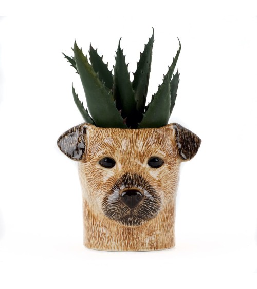 Border Terrier - Animal Pencil pot & Flower pot - Dog Quail Ceramics pretty pen pot holder cutlery toothbrush makeup brush
