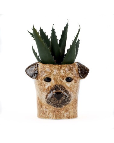 Border Terrier - Animal Pencil pot & Flower pot - Dog Quail Ceramics pretty pen pot holder cutlery toothbrush makeup brush