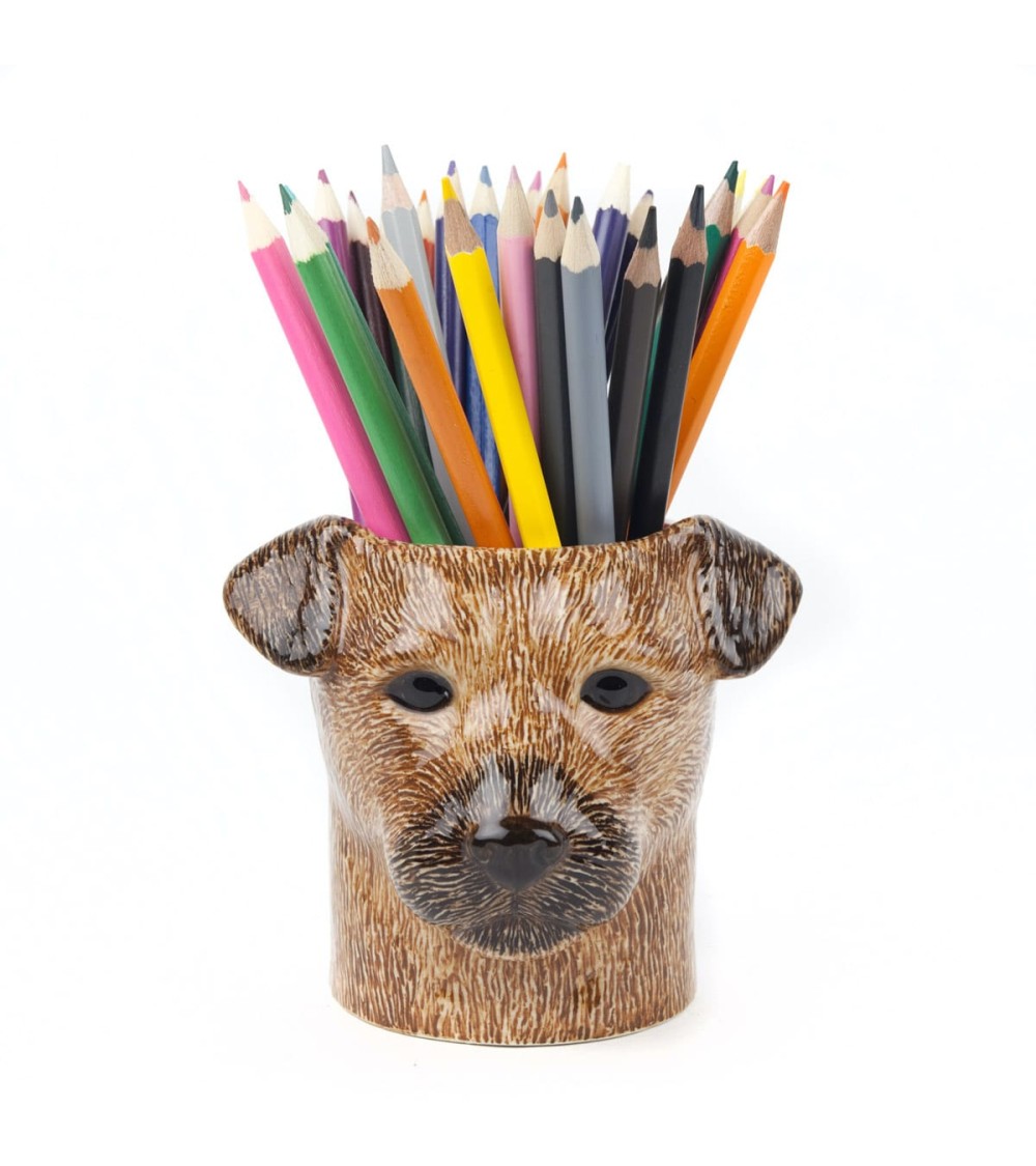 Border Terrier - Animal Pencil pot & Flower pot - Dog Quail Ceramics pretty pen pot holder cutlery toothbrush makeup brush
