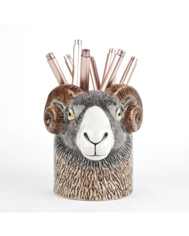 Swaledale Sheep - Animal Pencil pot & Flower pot Quail Ceramics pretty pen pot holder cutlery toothbrush makeup brush