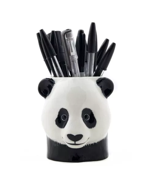 Panda - Animal Pencil pot & Flower pot Quail Ceramics pretty pen pot holder cutlery toothbrush makeup brush