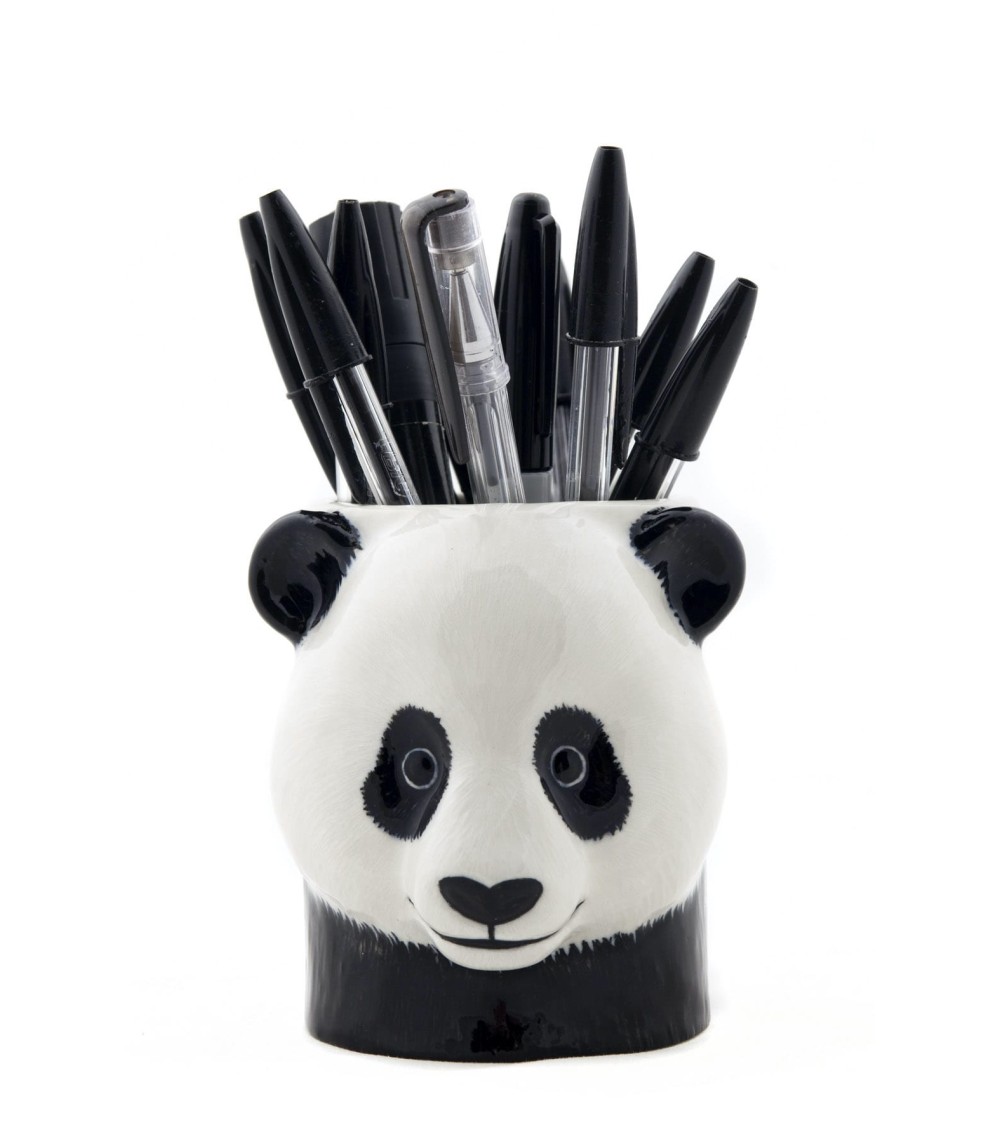 Panda - Stiftehalter & Blumentopf Quail Ceramics schreibtisch büro kinder besteckbehälter make up pinselhalter