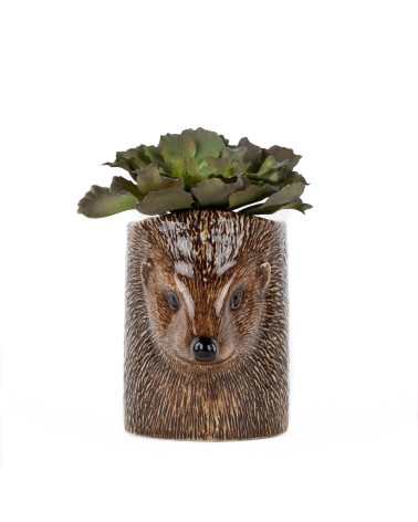 Hedgehog - Animal Pencil pot & Flower pot Quail Ceramics pretty pen pot holder cutlery toothbrush makeup brush