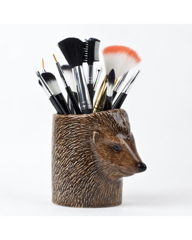 Hedgehog - Animal Pencil pot & Flower pot Quail Ceramics pretty pen pot holder cutlery toothbrush makeup brush
