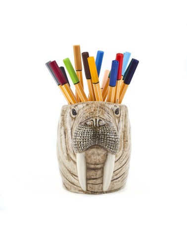 Tricheco - Portapenne e Vasi per piante Quail Ceramics da scrivania eleganti design originali bambina particolari