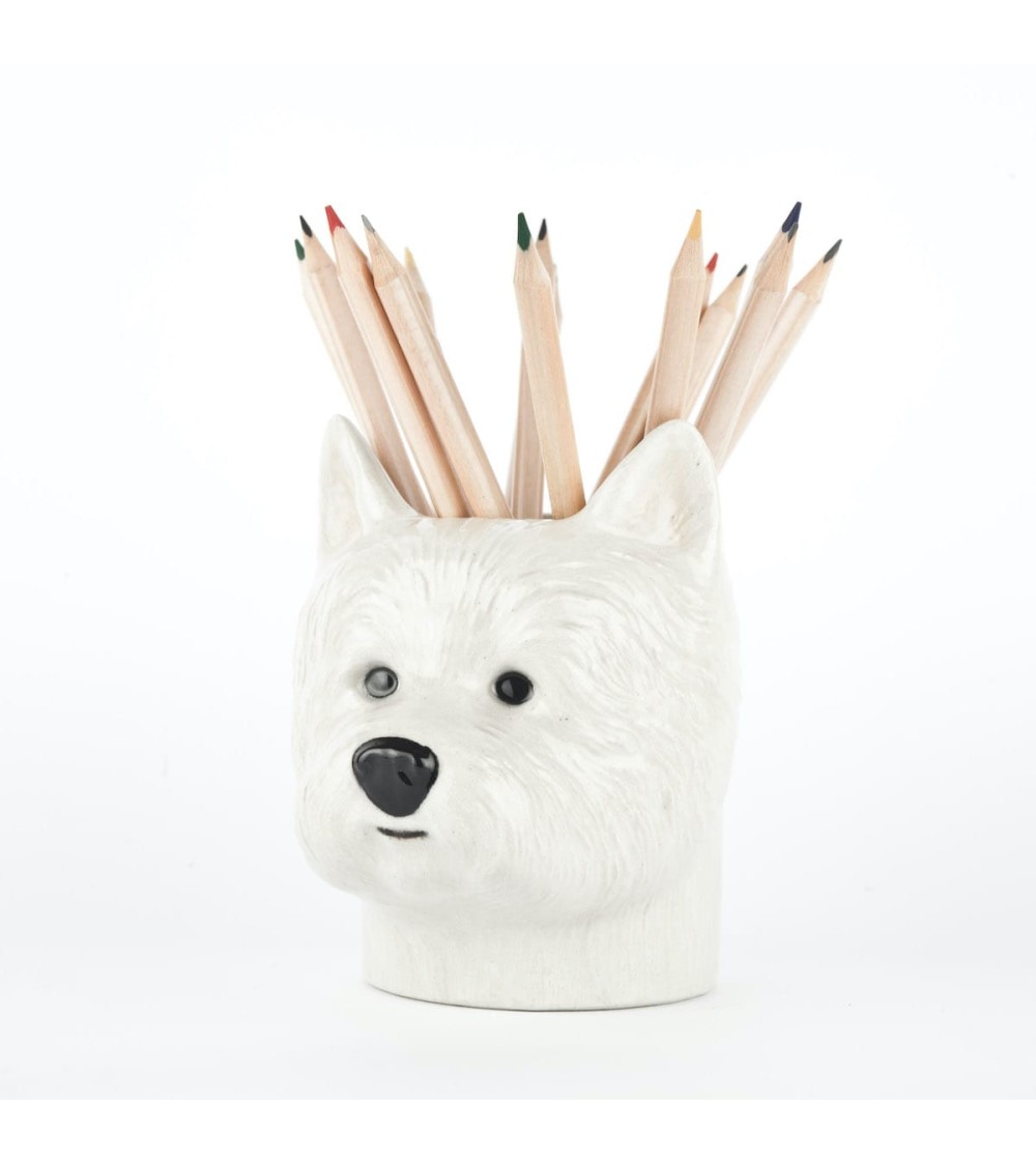 Westie - Stiftehalter & Blumentopf - Hund Quail Ceramics schreibtisch büro kinder besteckbehälter make up pinselhalter
