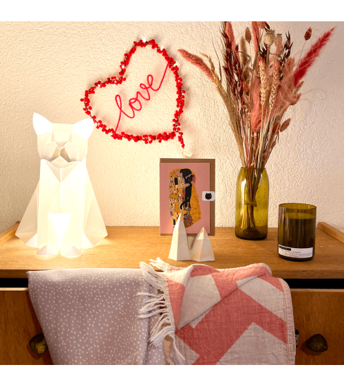 Love - Heart with Red Tassels - Fairy light Melanie Porter lighted illuminated decoration indoor bedroom
