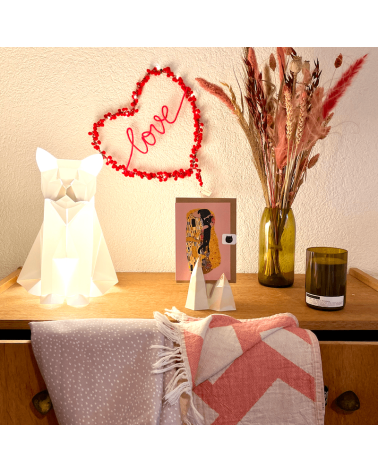 Love - Heart with Red Tassels - Fairy light Melanie Porter lighted illuminated decoration indoor bedroom