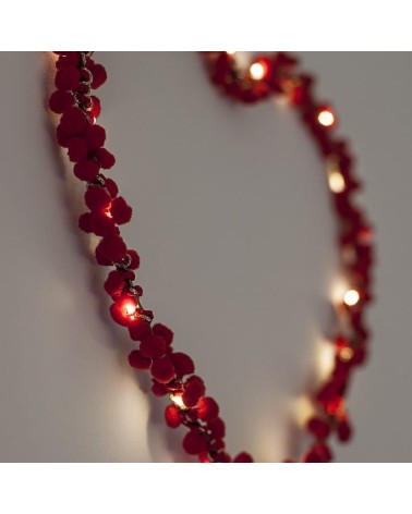 Coeur à Pompons Rouges - Décoration Lumineuse Melanie Porter deco chambre intérieur murale salon lumineux