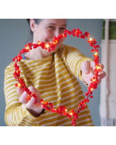 Heart with Red Tassels - Fairy light Melanie Porter lighted illuminated decoration indoor bedroom