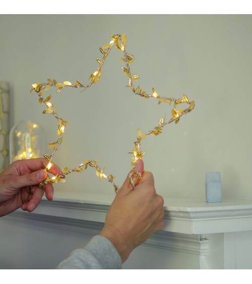 Stella con Foglie dorate - Decorazione luminosa Melanie Porter decorazioni luminose
