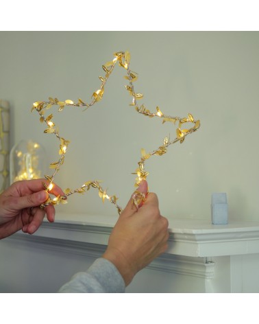 Star with Golden leaves - Fairy light Melanie Porter lighted illuminated decoration indoor bedroom