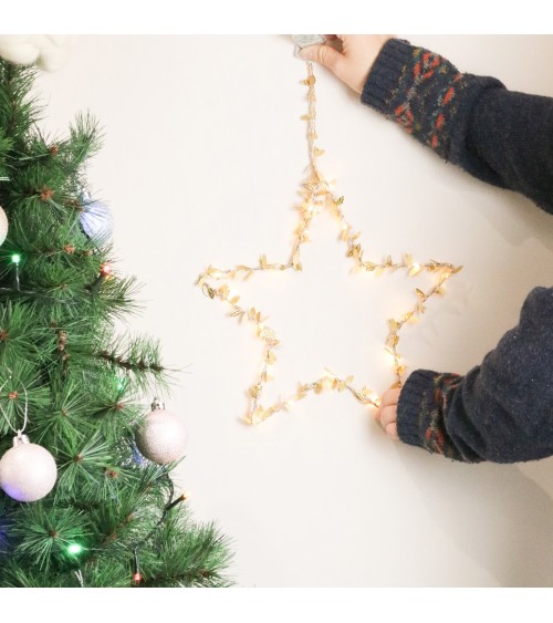 Star with Golden leaves - Fairy light Melanie Porter lighted illuminated decoration indoor bedroom