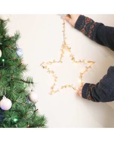 Star with Golden leaves - Fairy light Melanie Porter lighted illuminated decoration indoor bedroom