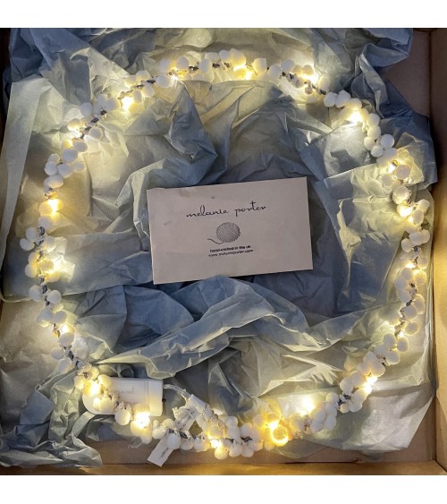 Wreath with Soft White Tassels - Fairy light Melanie Porter lighted illuminated decoration indoor bedroom