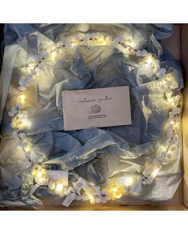 Wreath with Soft White Tassels - Fairy light Melanie Porter lighted illuminated decoration indoor bedroom