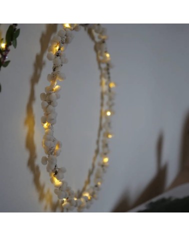 Wreath with Soft White Tassels - Fairy light Melanie Porter lighted illuminated decoration indoor bedroom