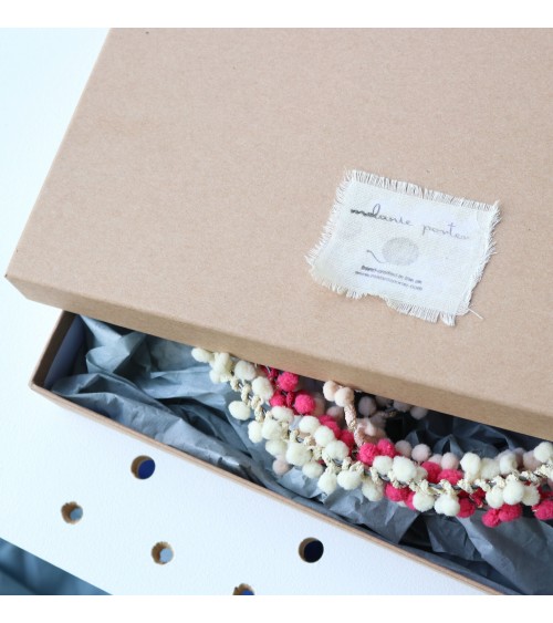Ghirlanda vischio e pompons bianchi - Decorazioni natalizie Melanie Porter Decorazioni natalizie eleganti particolari decoro ...