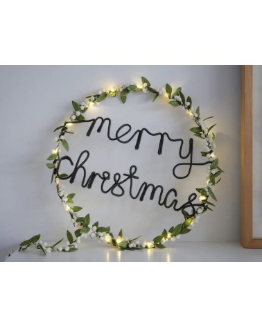 Ghirlanda vischio e pompons bianchi - Decorazioni natalizie Melanie Porter Decorazioni natalizie eleganti particolari decoro ...