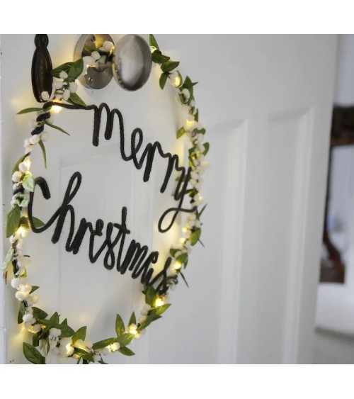 Ghirlanda vischio e pompons bianchi - Decorazioni natalizie Melanie Porter Decorazioni natalizie eleganti particolari decoro ...