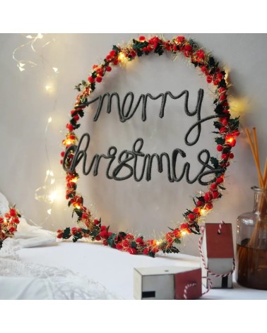 Christmas Wreath Holly and berry - Fairy light Melanie Porter 2024 christmas decorations xmas tree decorations