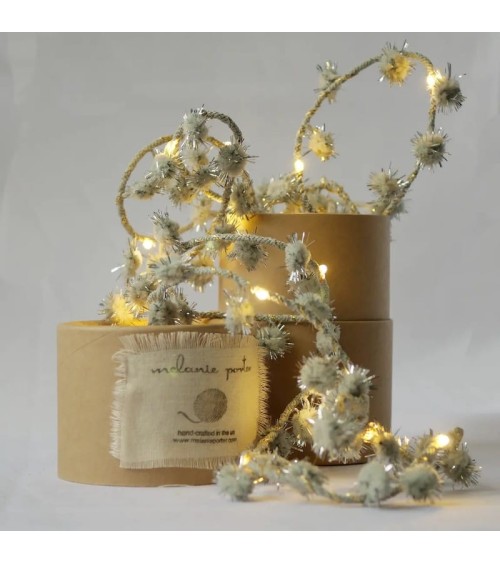 Pompon in tinsel Argento - Ghirlanda luminosa Melanie Porter decorazioni luminose