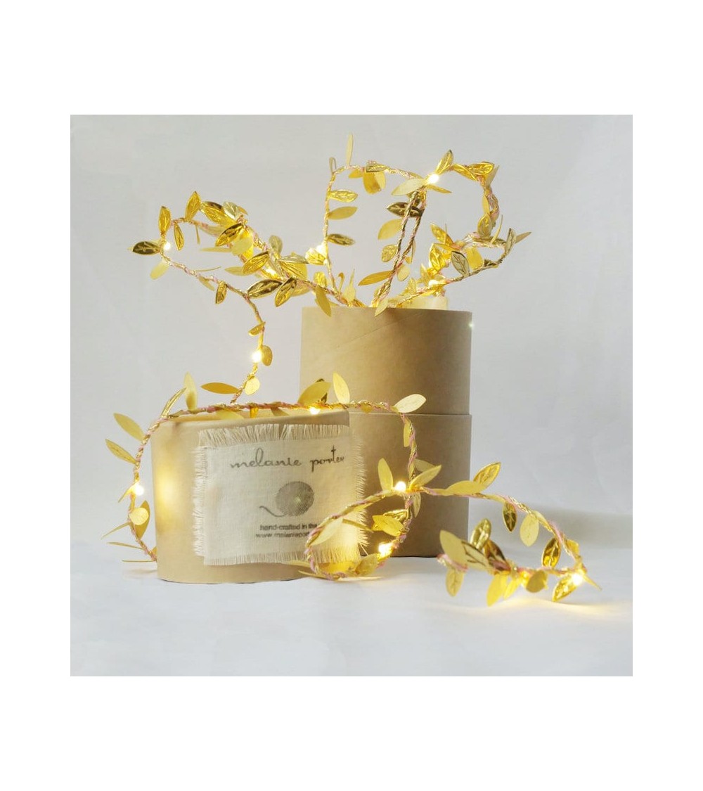 Feuilles dorées - Guirlande lumineuse à pile Melanie Porter deco chambre intérieur murale salon lumineux