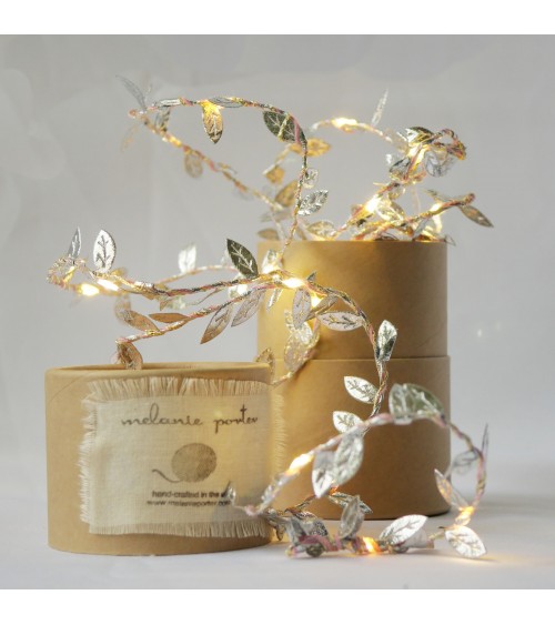 Foglie argento - Ghirlanda luminosa Melanie Porter decorazioni luminose
