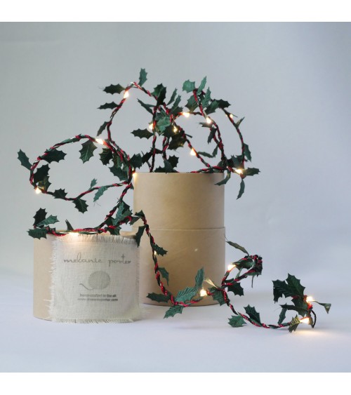Foglie di agrifoglio - Ghirlanda luminosa Melanie Porter decorazioni luminose
