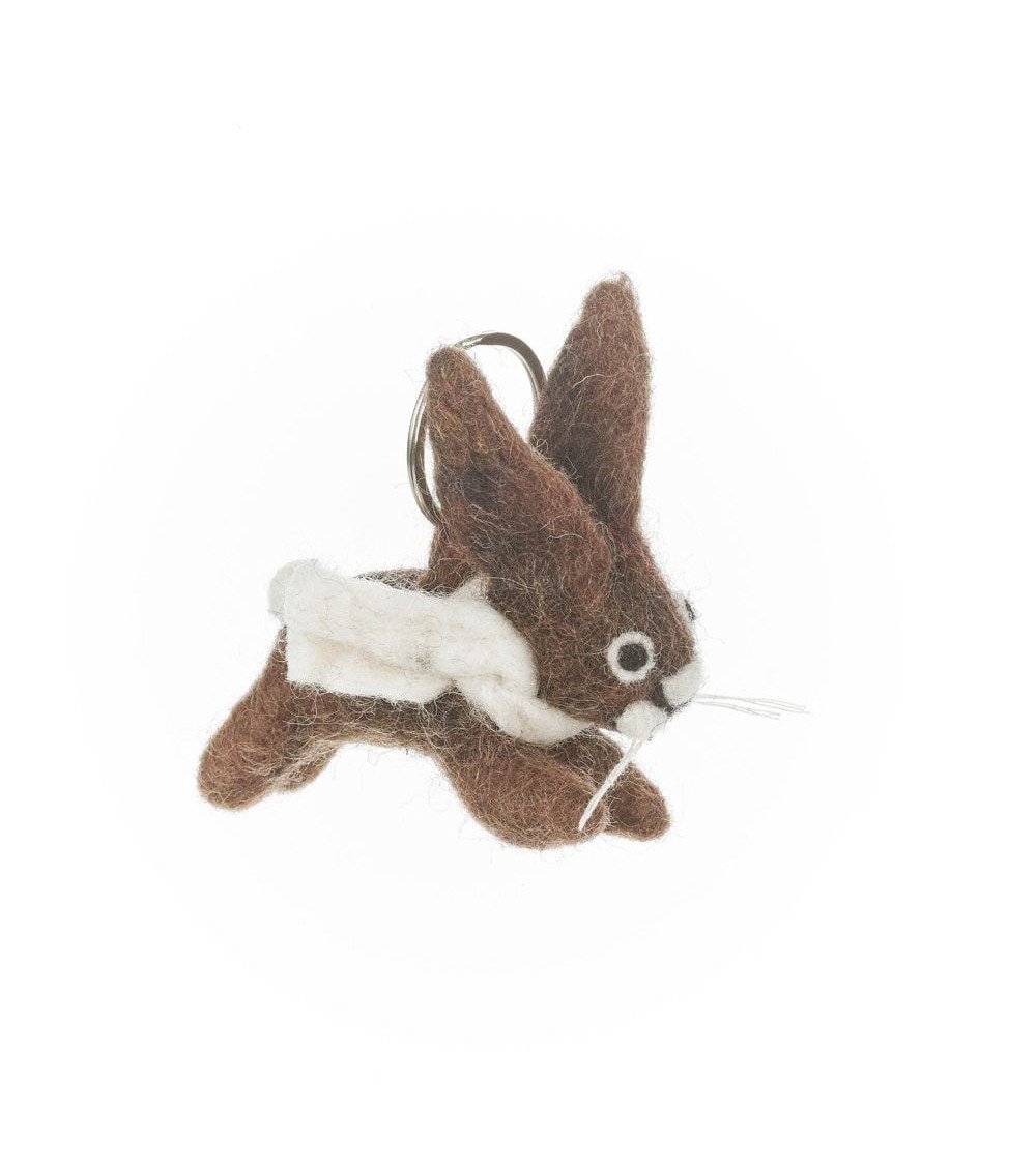 Herbie the Hare - Cool Handcrafted Keychain Felt so good original gift idea switzerland