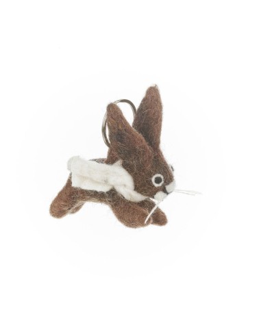 Herbie the Hare - Cool Handcrafted Keychain Felt so good original gift idea switzerland