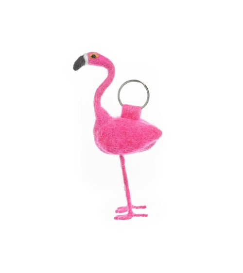 Flamant rose - Porte clés original Felt so good idée cadeau original suisse