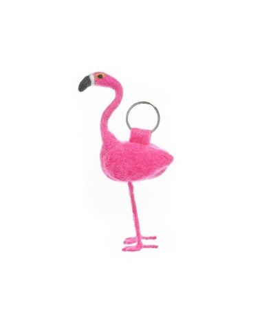 Flamingo - Cool Handcrafted Keychain Felt so good original gift idea switzerland